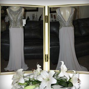 💲Sale💲❤️Beautifully Enhanced Beaded Side Illusion Gown❤️